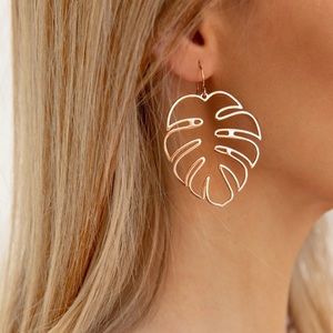 “Tropical Love” Boho Palm Tree Leaf CutOut Earring